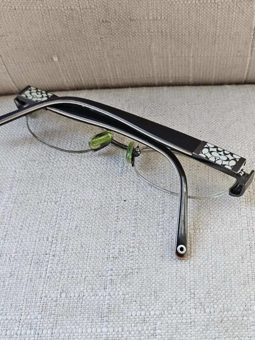Vintage Coach Women Eyeglasses LUELLA Dark Gunmetal Tone Eyewear Glasses